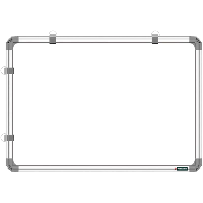 Yajnas Non Magnetic 1.5X3 Feet Double Sided White Board And Chalk Board Both Side Writing Boards, One Side White Marker