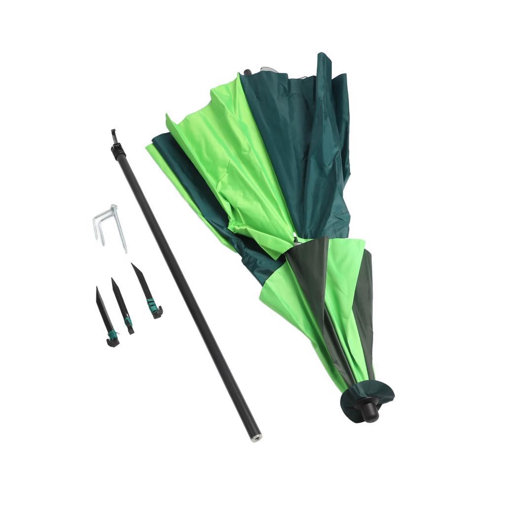 Fishing Umbrella Outdoor 2 Layer Rain Protection Universal Folding Sunshade Sunscreen Casual Green Color Matching 2meter