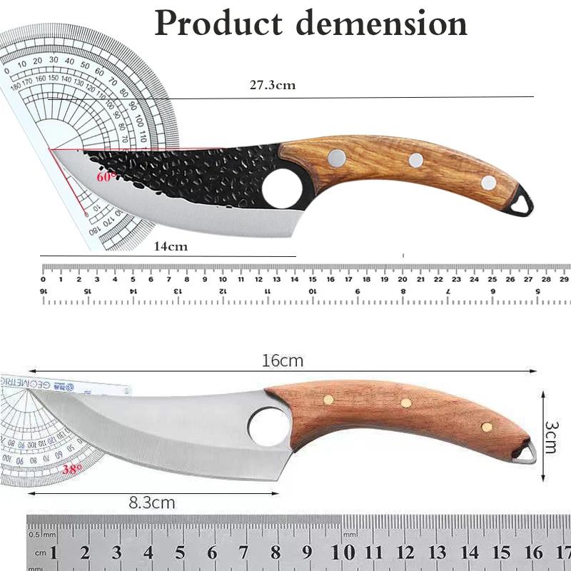 WXCOO Stainless Steel Meat Cleaver Knife Kitchen Sharp Boning Household Fruit Paring BBQ Knife Wooden Handle Kitchen Supplies