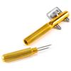 Golden Dual-Function Metal Knot Tying Tool - Portable, Manual, and Durable Aluminum Alloy Design