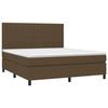 Maison Exclusive - Sommier à lattes de lit avec matelas Marron foncé 160x200 cm