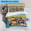 Popeye's Strength Displayed 3PCS Bedding set,Ideal for 1pc Duvet Cover And 2pcs Pillowcases Perfect for Fan gift,Ideal for Bedroom, Dormitory