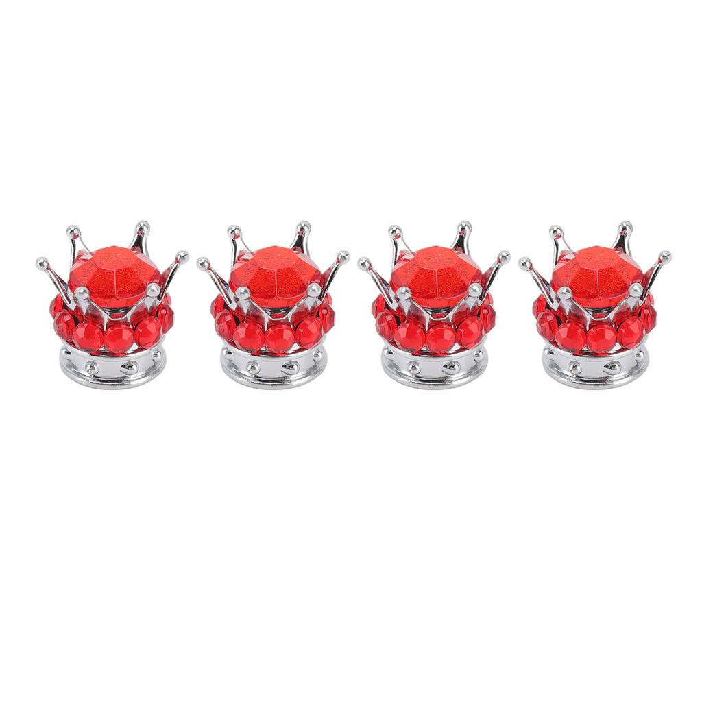 4 Pieces Tire Wheel Stem Valve Cover Crown for Cars Trucks