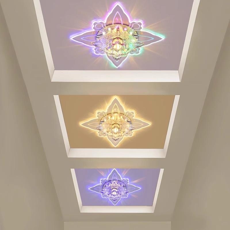 Crystal LED Modern Chandelier Ceiling Light Fixture Aisle Hallway Pendant Lamp 5&1&No