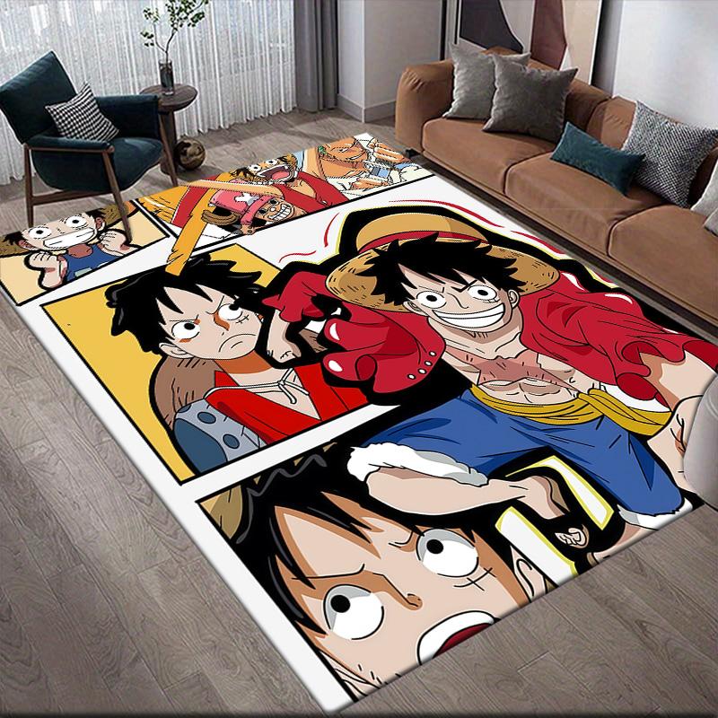 

One Piece Luffy Theme 2 Anti-Slip Floor Mat, Rectangular Carpet for Home Living Room & Bedroom 60x90cm