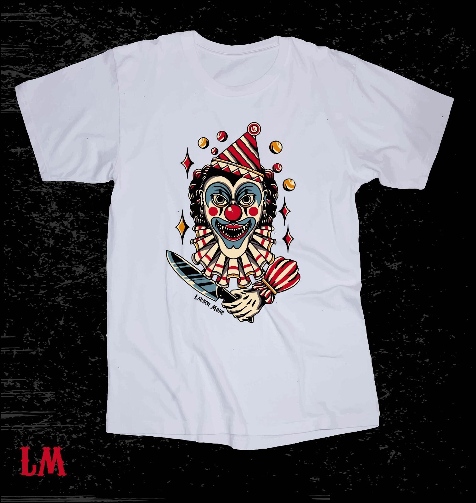 Launch Mode Clown Skateboard Surf BMX Snowboard Wakeboard Ride White T-shirt S разноцветный