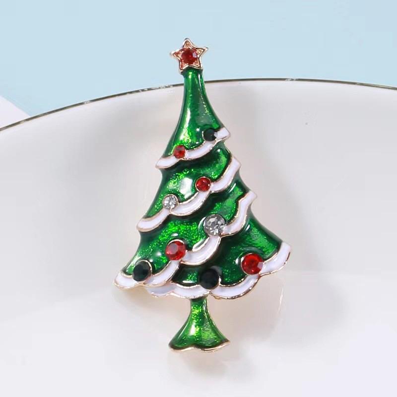 Christmas Tree Brooches For Women Unisex Plant Pins Multi-Color Available Holiday Party Accessories Gifts