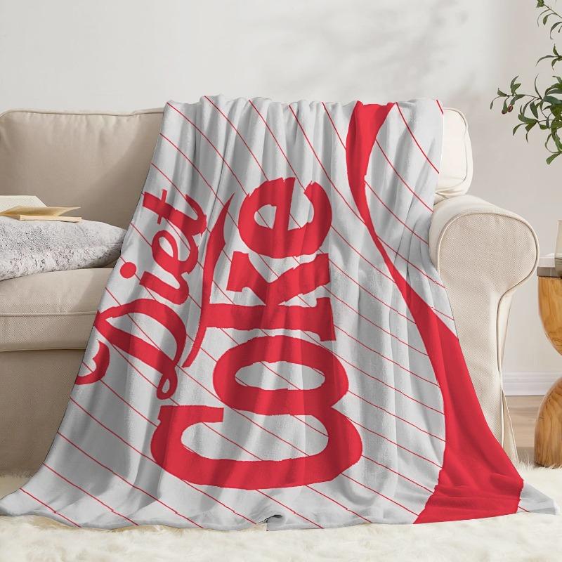 Red letter pattern Flannel printed blanket suitable for all seasons suitable for living room office sofa and travel 180x250CM