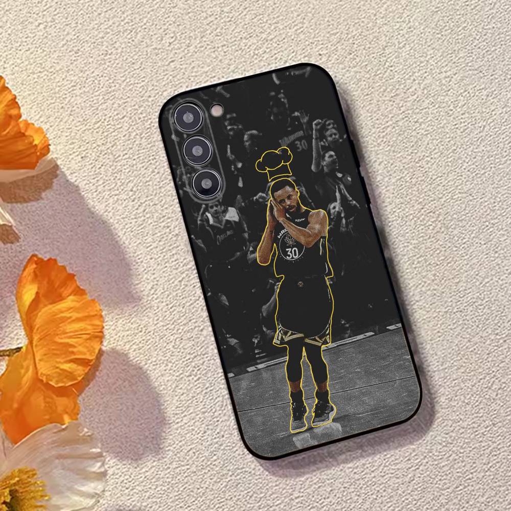 S-Stephen Curry Superstar Basketball Handyhülle Für Samsung Galaxy A73,A72,A71,A70,A53,A52,A51,Weiche Silikon Schwarze Hülle