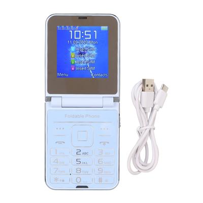 Klopací 2G telefon 2,6palcový seniorský mobilní telefon 2 obrazovky 1,3MP 4 SIM karty pohotovostní režim velké tlačítko velké číslice hlasitý
