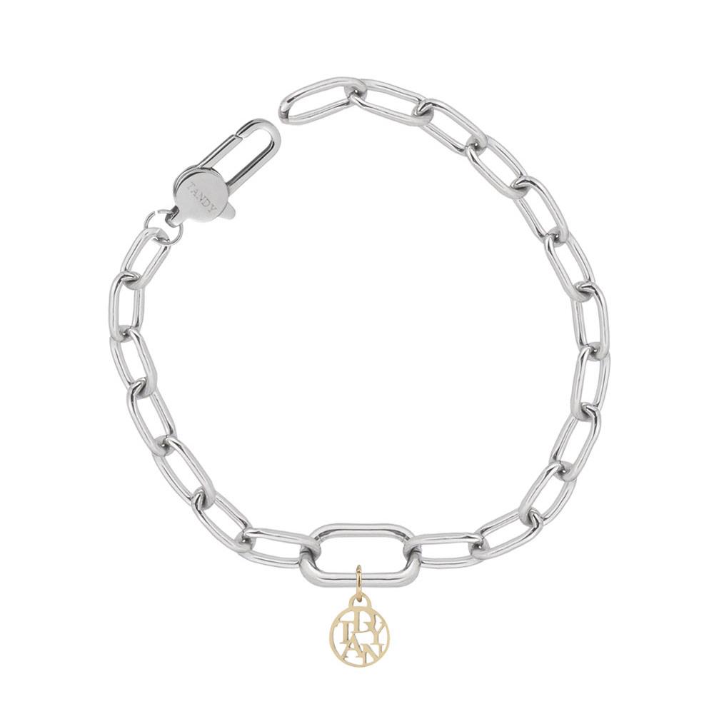 Tandy Women'S Emblem Pendant Link Chain Bracelet Tdb503S Combination