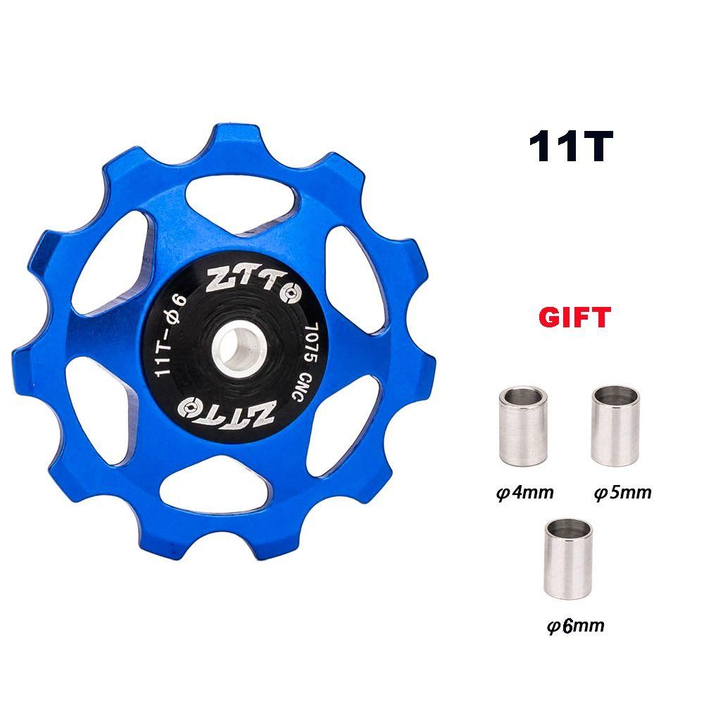 Rear Derailleur Pully Bicycle Metal Bearing Steel Bearing Hot-Rolled Carbon Steel Guide Wheels Blue-11T
