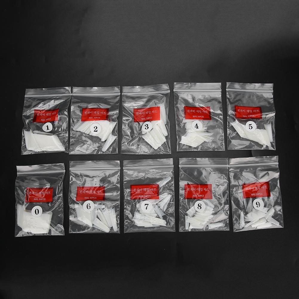 

500 шт. накладных ногтей, искусственные французские полуманикюрные типсы, аксессуары для дизайна ногтей, натуральный цвет