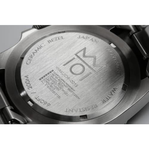 HYAKUICHI 101 20 ATM Water Resistant Sweep Seconds Diver's Watch Ceramic Bezel Non-date Wristwatch