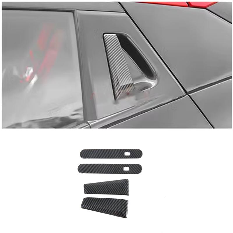 For Changan UNIT UNI-T -2024 Carbon Look External Accessories Rearview Mirrior Door Handle Front Foglight Lamp Cover Trim