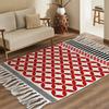 Striped Cotton Linen Rugs with Tassels for Living Room Bedroom Carpets Door Floor Mats Bedside Area Rugs Entramce Doormats