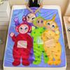 1 pătură de flanel cu imprimeu Teletubbies, de înaltă calitate, confortabilă pentru toate anotimpurile, decor pentru casă, căldură și confort, perfectă pentru cadouri de Crăciun