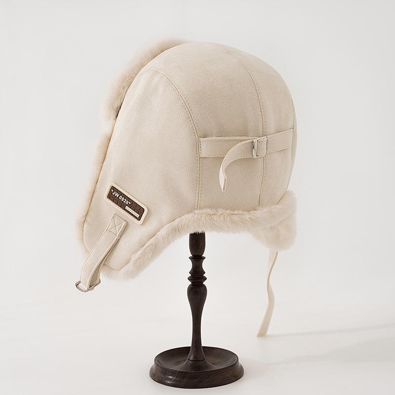 Imitation Fur Mink Hair Hat Female Fall and Winter Plush Fisherman Hat Khaki Senior Show Face Small Warm Ear Protection Lei Feng Hat