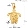 Marine Organism Sea Horse Turtle Fish Conch Shell Starfish Charm Pendant,Real 8K Gold Plated Zircon Jewelry Finding Supplies S05