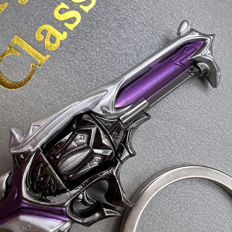 6cm Reaver Collection Sheriff Valorant Pistola in Metallo Periferiche di Gioco Armi Modello Decorazione Artigianato Portachiavi Replica Giocattolo per Ragazzo