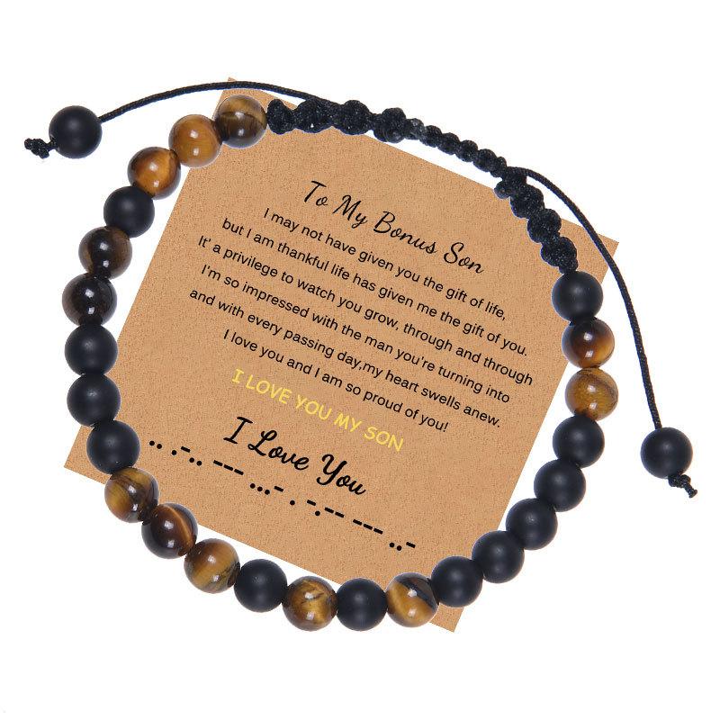 

JYL TS Bracelet Viking Symbol Red Beaded Boosts Courage & Luck To My Bonus Son-Card средних джунглях зеленый