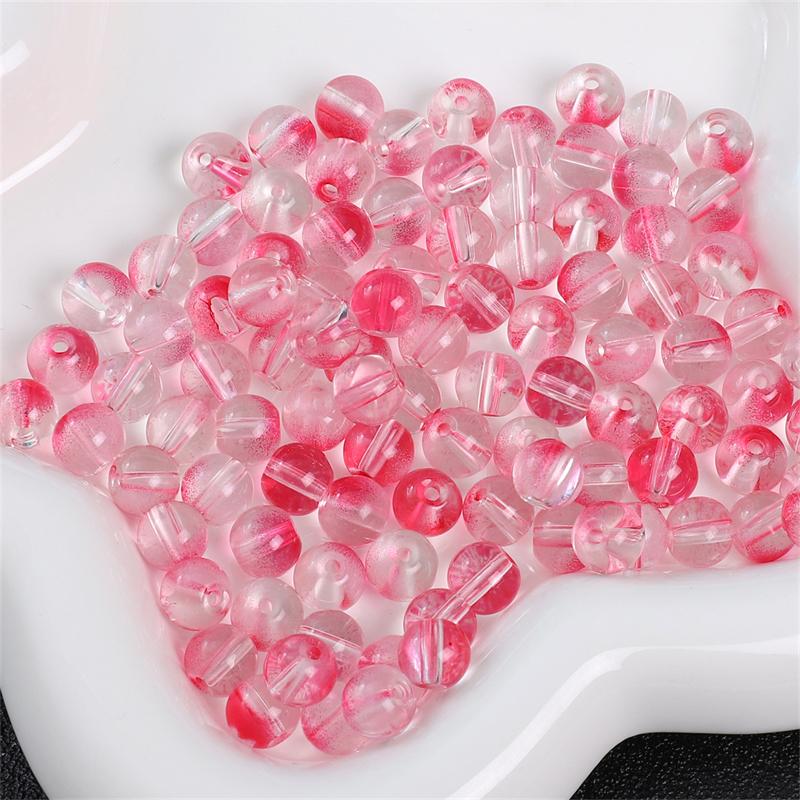 8mm 50pcs/bag Jelly Glass Bubble Beads DIY Necklace Bracelet Earrings Ring Jewelry Accessories