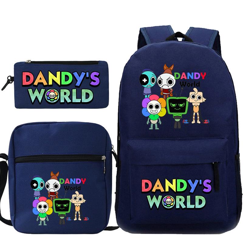Dandy's world hot-selling children's backpack set, primary and secondary school bag, shoulder bag, casual pencil bag.