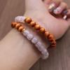 Pink Fox Beauty Beaded Bracelet: National Style, Ice Crackle & Color Block Multi-layer Design for Women