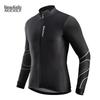Nuckily Men's Fleece Cycling Suit - Long Sleeve Winter Set for Warmth and Cold Protection