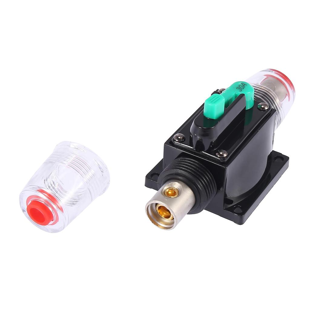 X AUTOHAUX Reset Circuit Breaker Audio Inline Fuse Holder Protector for Truck Boat RV DC /24V/32V 30 Amp