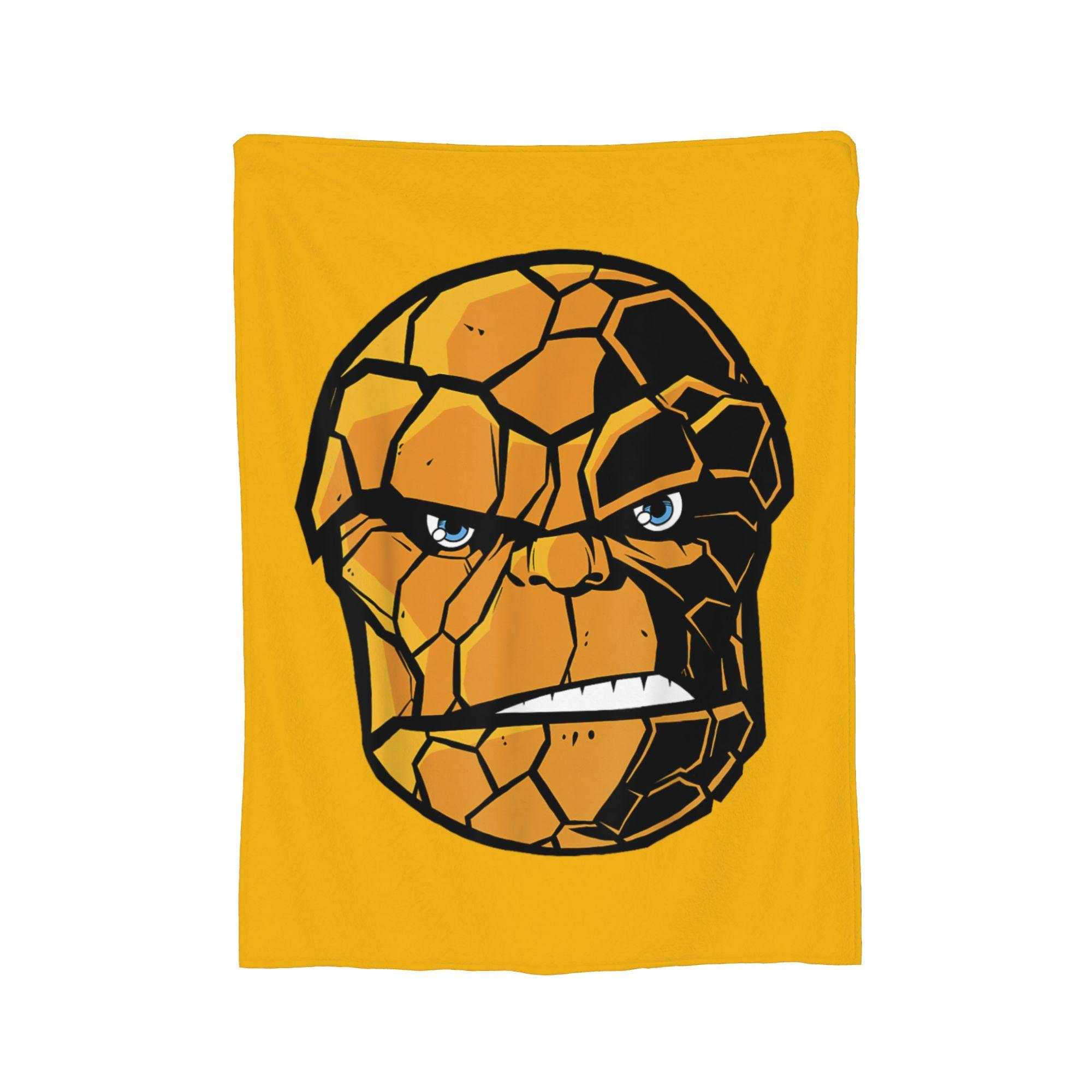 

Fantastic Four 4 The Thing Big Face Blanket Coral Fleece Plush All Season Warm Throw Blanket for Bed Travel Bedding Throws 75x90cm