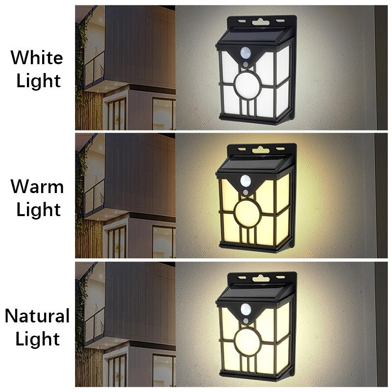 Solar Powered Sensing Waterproof Outdoor Wall Light with High Quality Panels, Ideal for Villa Courtyards, Home Exteriors