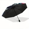 1pc Moons and Vibrant Cosmic Flames Wolf Automatic Open/CloseUmbrella,Compact Umbrella for Men & Women Day Gift.C016