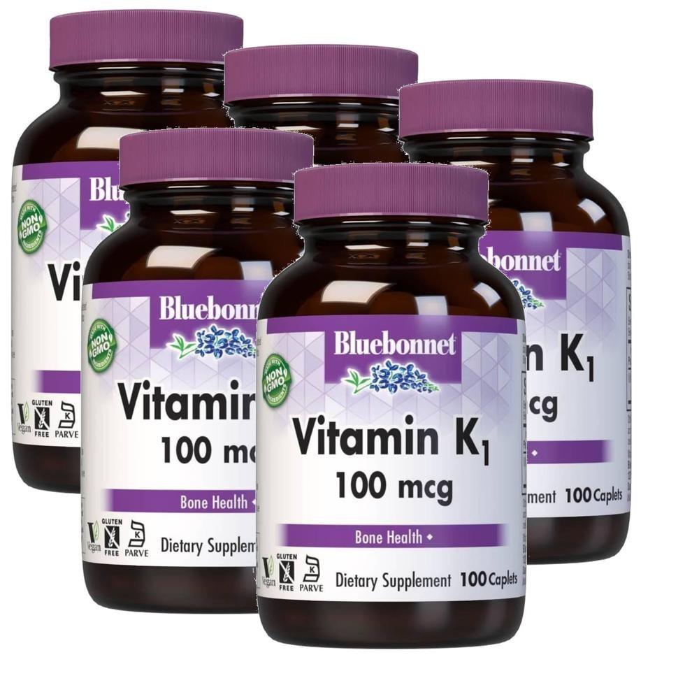 Bluebonnet Vitamin K1 100mcg 5 pcs 100 Tablets