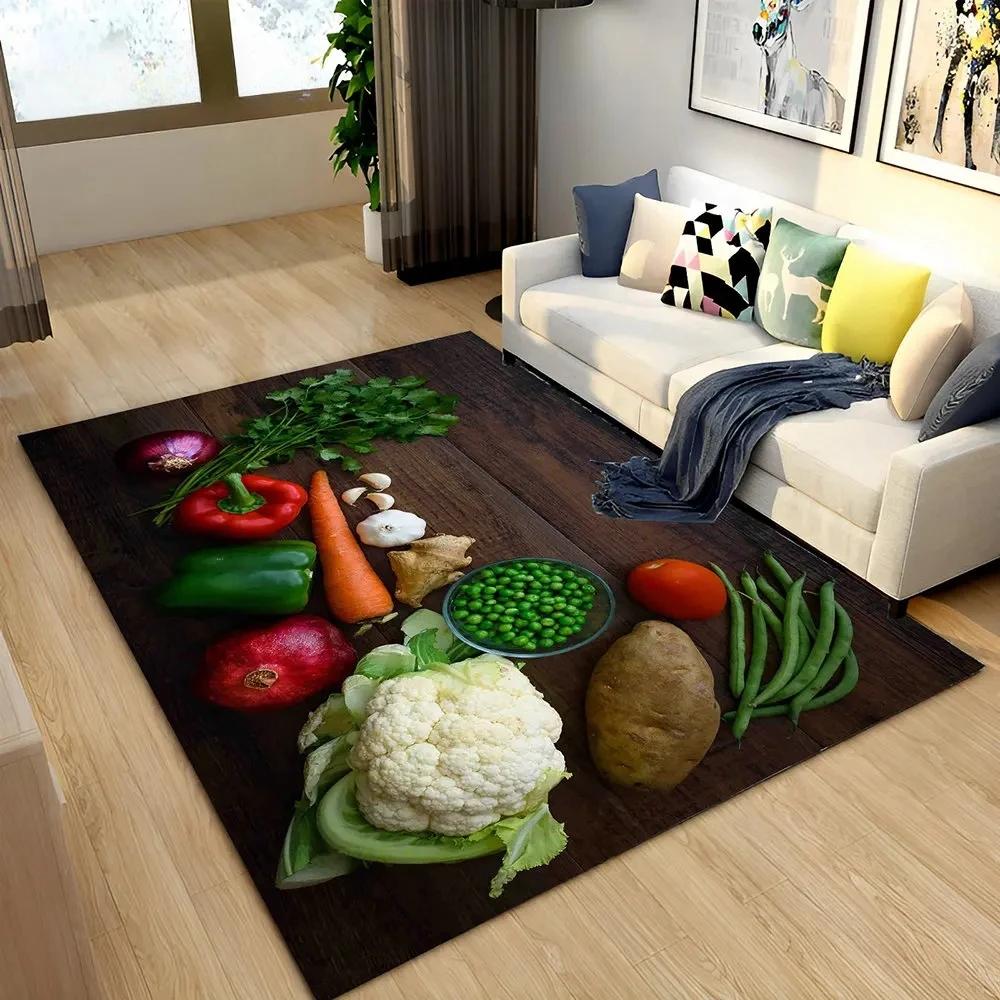 Modern Kitchen Spice Seasoning Grain Pattern Decorative Carpet Restaurant Entrance Door Cushion Home Floor Mat Rug Home Decor