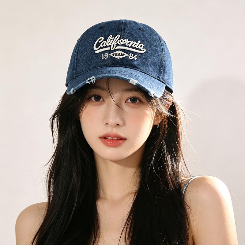 Fashion Hat Alphabet American Retro Hat Men's Tide Summer Visor Cap Cap Outdoor Cowboy Baseball Women's Spring Sun Protection