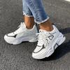 Women's Heart Patten Chunky Sneakers, Fashion Mesh Height Increasing Sports Shoes, Breathable Casual Outdoor Shoes