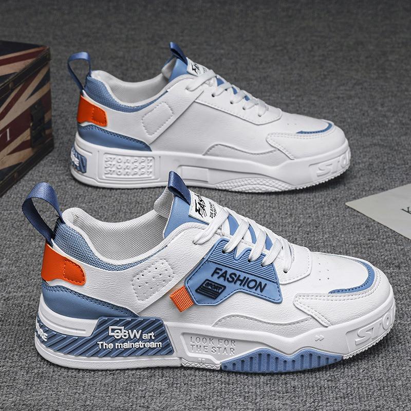 Men's Shoes Summer New Sports and Leisure Board Shoes Trendy Versatile Shoes White Shoes Men's Thick Soles