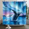 Underwater World Ocean Shower Curtain for Bathroom Seabed Animals Sea Turtle Dolphin Fish Waterproof Bathroom Curtain With Hooks
