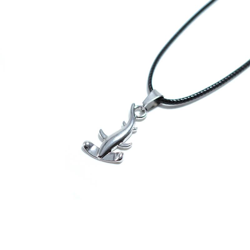 

Bohemia Hammerhead Shark Necklace Handmade Braided Rope Animals Pendant Choker Necklace Adjustable Men Women Summer Jewelry Gift