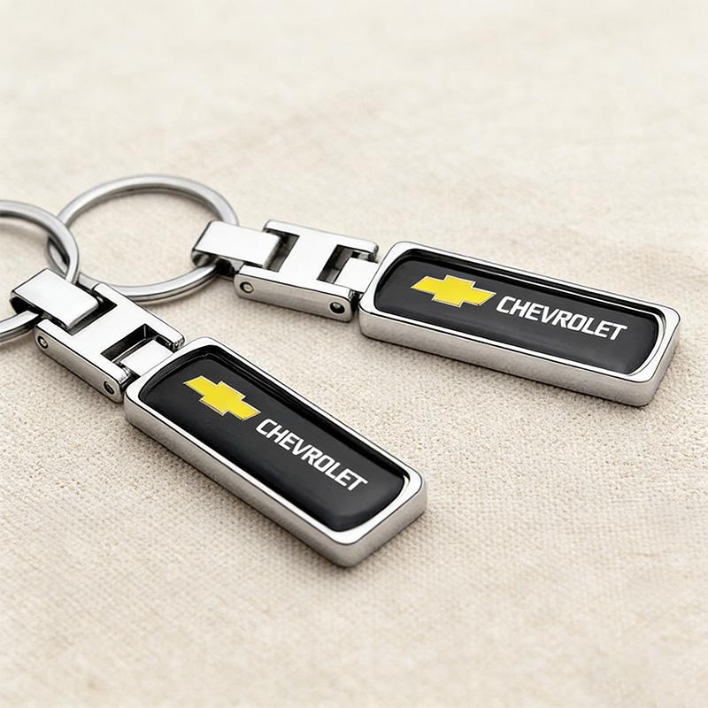 Porte-clés en alliage de zinc Porte-clés de voiture Porte-clés époxy de haute qualité Pour Chevrolet Cruze Spark Captiva Suburban Camaro Malibu Silverado