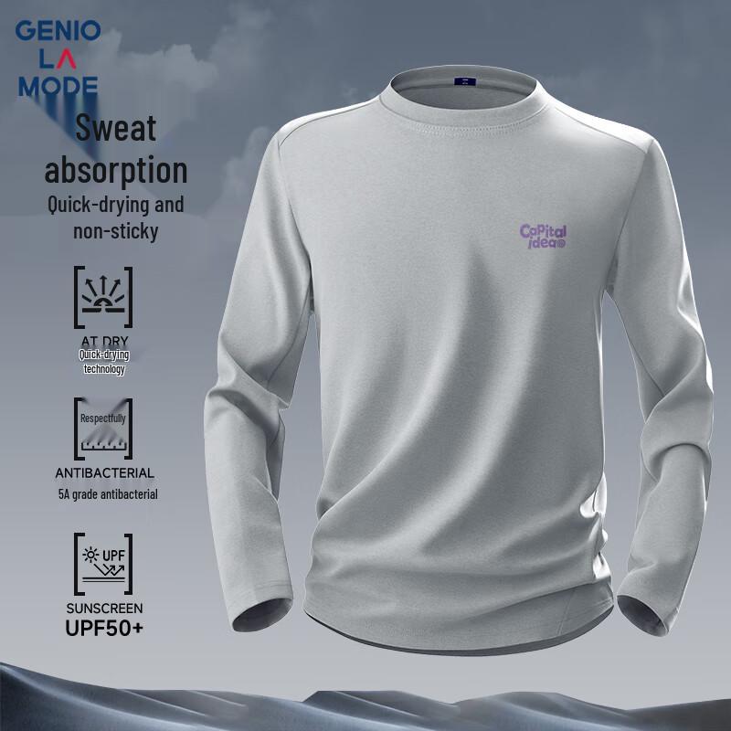 GENIOLAMODE Men s Quick-Dry Long Sleeve Sport T-Shirt 3XL
