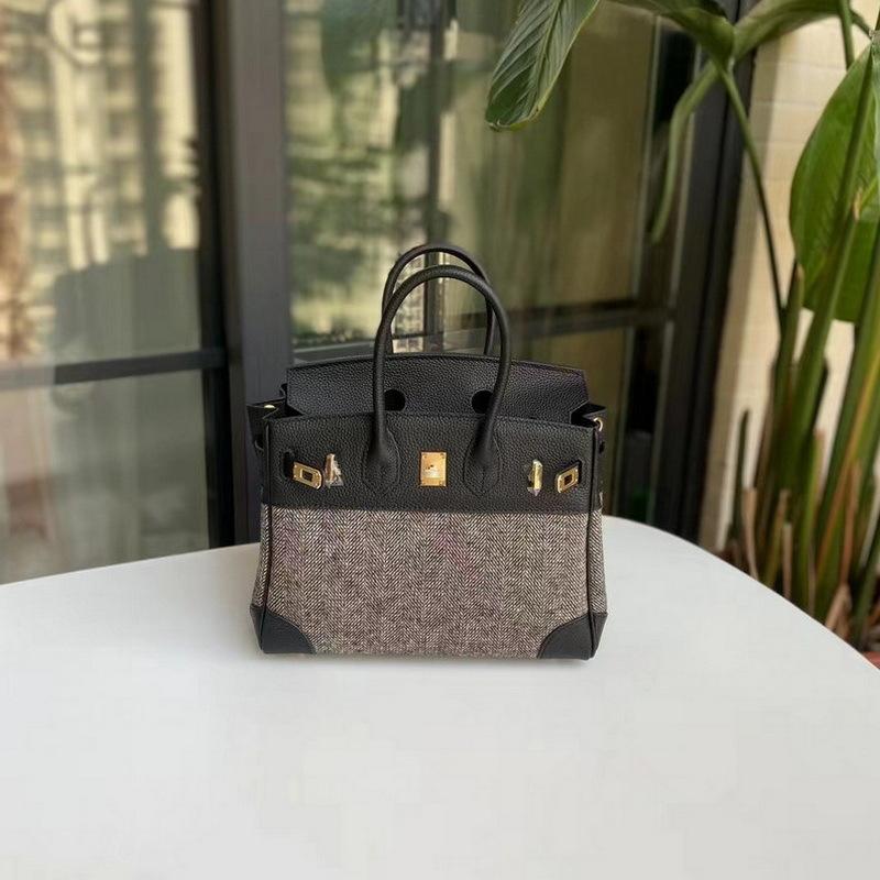 Nowa torba ze skóry bydlęcej z płócienną wełnianą platynową torbą w blokach kolorów i kontrastową torebką ze skóry bydlęcej diagonalny krzyż modna damska torba