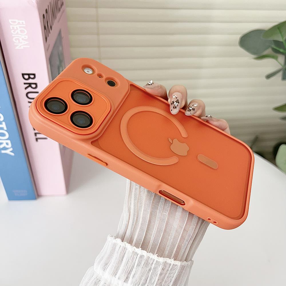 Luxus Panzer Stoßfest Magnetisch fürMagsafe Hülle für iPhone 17 pro Max plus Kabelloses Laden Kompatibel Matt Durchscheinend PC Capa