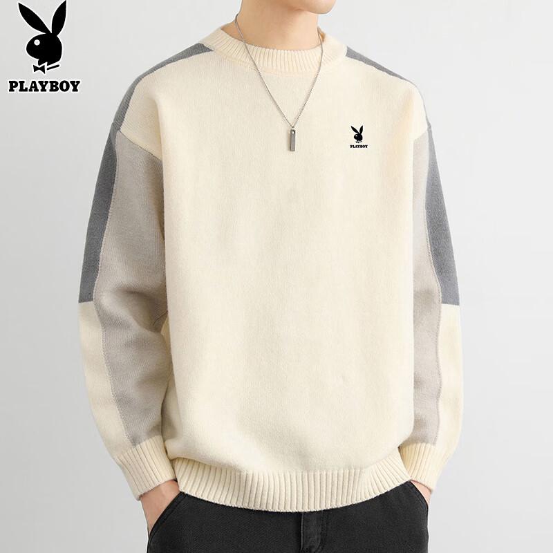 

PLAYBOY Men s Warm Mink Velvet Knit Pullover Sweater XL