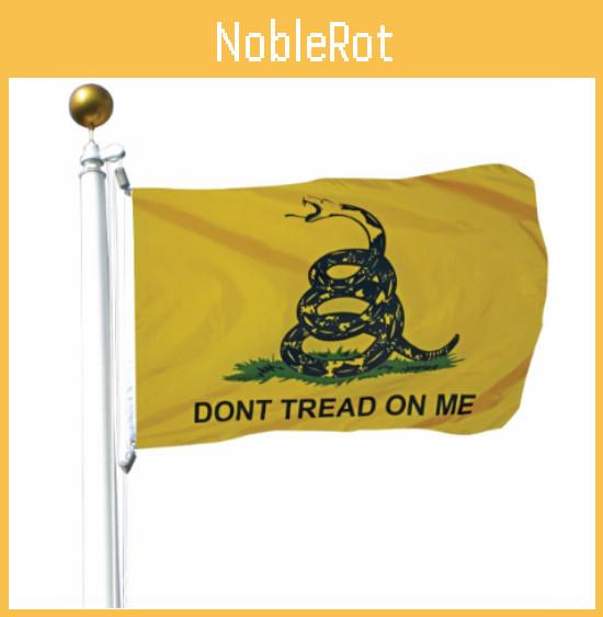 Tread Dont On Me Banner Polyester Material Gadsden Flag For Freedom Demonstrations