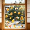 Spring Summer Bee Window Clings Honey Bee Static Glass Stickers Sunflower Honeypot Bee Removable Decals for Home Party Shop Glass Decor