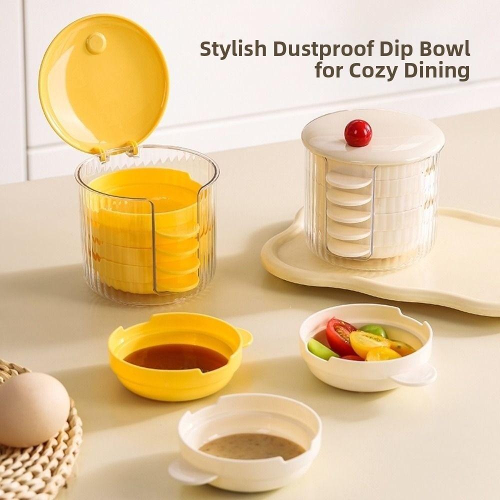 Dustproof Mini Sauce Dish Set Creative Food Container Set Food Sauce Dish Spit Bone Dish  Kitchen