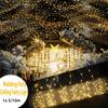 1x10meters LED Decoration Christmas Fairy Lights Outdoor Garden Street Party Wedding Ceilling Background Star Night Light Net
