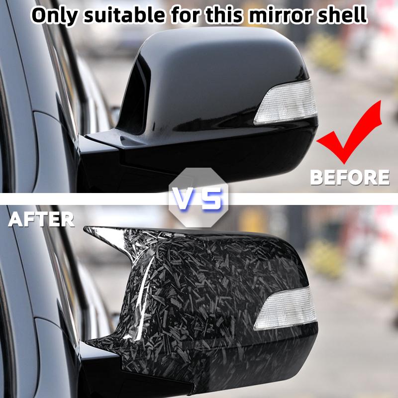 Horn Shape ABS Carbon Fiber Style Rear View Side Mirror Cover Rearview Caps For Honda CR-V CRV 2007-2011